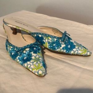 Slide on fancy kitten heels